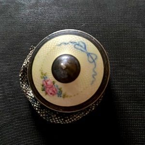 1920s vintage Whiting & Davis Co. El-Sah
cosmetic compact enameled mesh bag